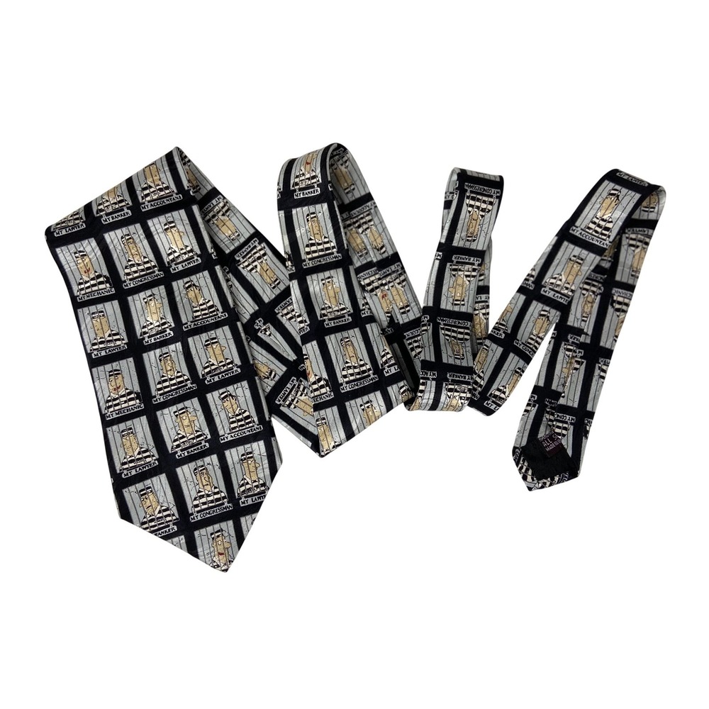 Museum Artifacts Mens Silk Tie Jailhouse Novelty Lawyer Banker Congressman‎ USA